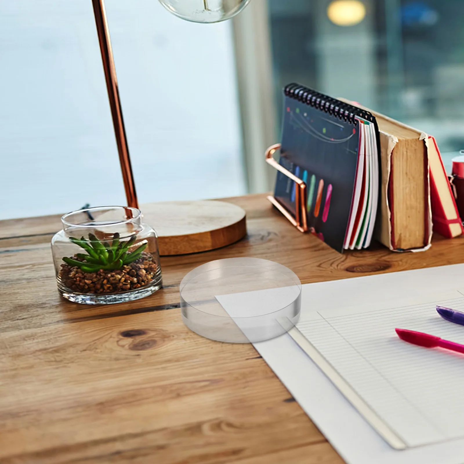 Round Transparent Crystal Glass Paperweight for Documents Craft Display Elegant Desk Decor Book Weight Office Home Study
Round Transparent Crystal Glass Paperweight for Documents Craft Display Elegant Desk Decor Book Weight Office Home Study