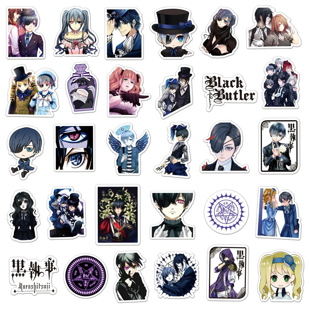 50PCS Black Butler Stickers Cool Cartoon Sticker Anime Graffiti Kids Toys Suitcase Fridge Laptop Guitar Car Skateboard Decals
50PCS Black Butler Stickers Cool Cartoon Sticker Anime Graffiti Kids Toys Suitcase Fridge Laptop Guitar Car Skateboard Decals