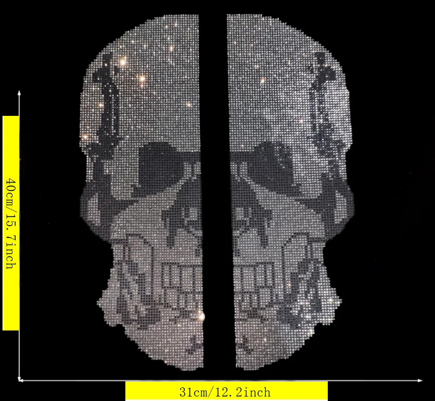 Top Grade Rhinestone Iron On Patch Skull Design High Quality Luxury Clothing Accessories
Top Grade Rhinestone Iron On Patch Skull Design High Quality Luxury Clothing Accessories