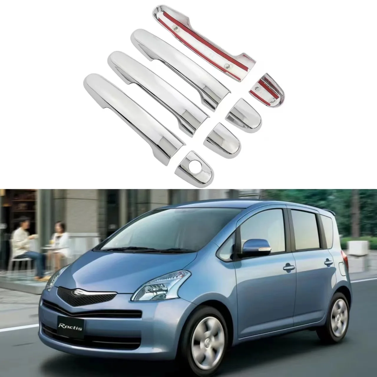 for the 05-09 Toyota Ractis handle carbon fiber patterned exterior handle, glossy black door bowl decoration NCP100
for the 05-09 Toyota Ractis handle carbon fiber patterned exterior handle, glossy black door bowl decoration NCP100