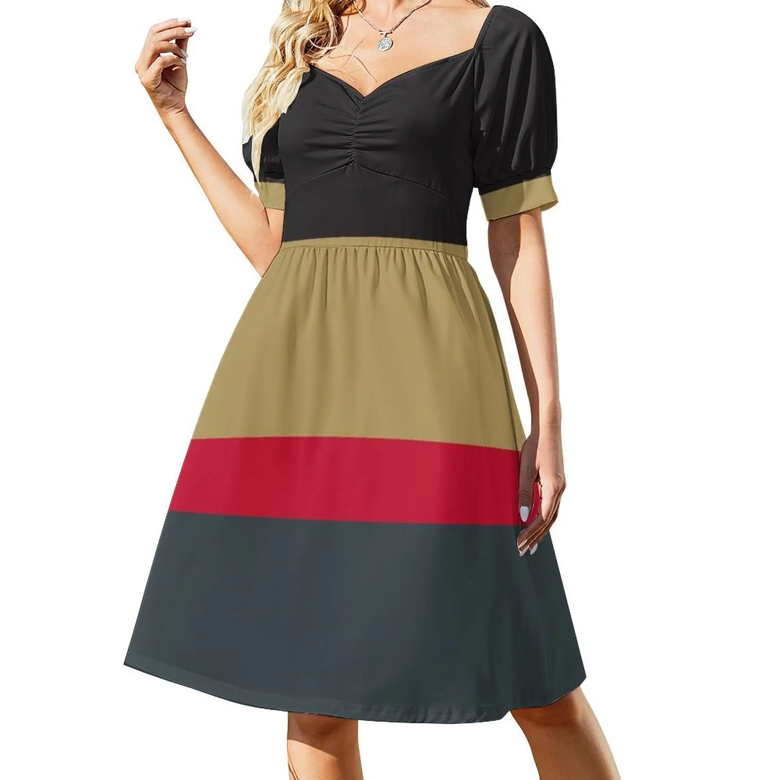 Vegas Golden Knights Stripes Short-Sleeved Dress loose women's dress Women's summer suit Woman fashion
Vegas Golden Knights Stripes Short-Sleeved Dress loose women's dress Women's summer suit Woman fashion