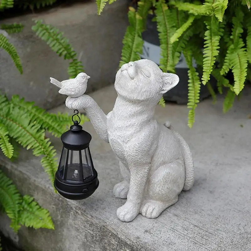 Cat Statue With Solar Lantern Garden Cute Cat Lawn Decor Statue Waterproof Outdoor Solar Light Garden Figurines Cat Decoration
Cat Statue With Solar Lantern Garden Cute Cat Lawn Decor Statue Waterproof Outdoor Solar Light Garden Figurines Cat Decoration