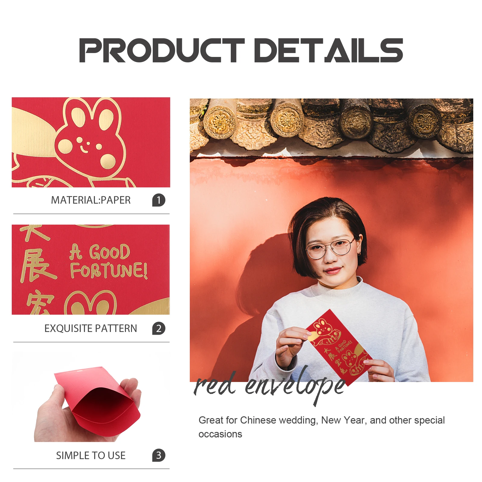 6 Pcs Fine Year of The Rabbit Red Envelope Decoration 2023 Packets Paper Decorative Envelopes
6 Pcs Fine Year of The Rabbit Red Envelope Decoration 2023 Packets Paper Decorative Envelopes