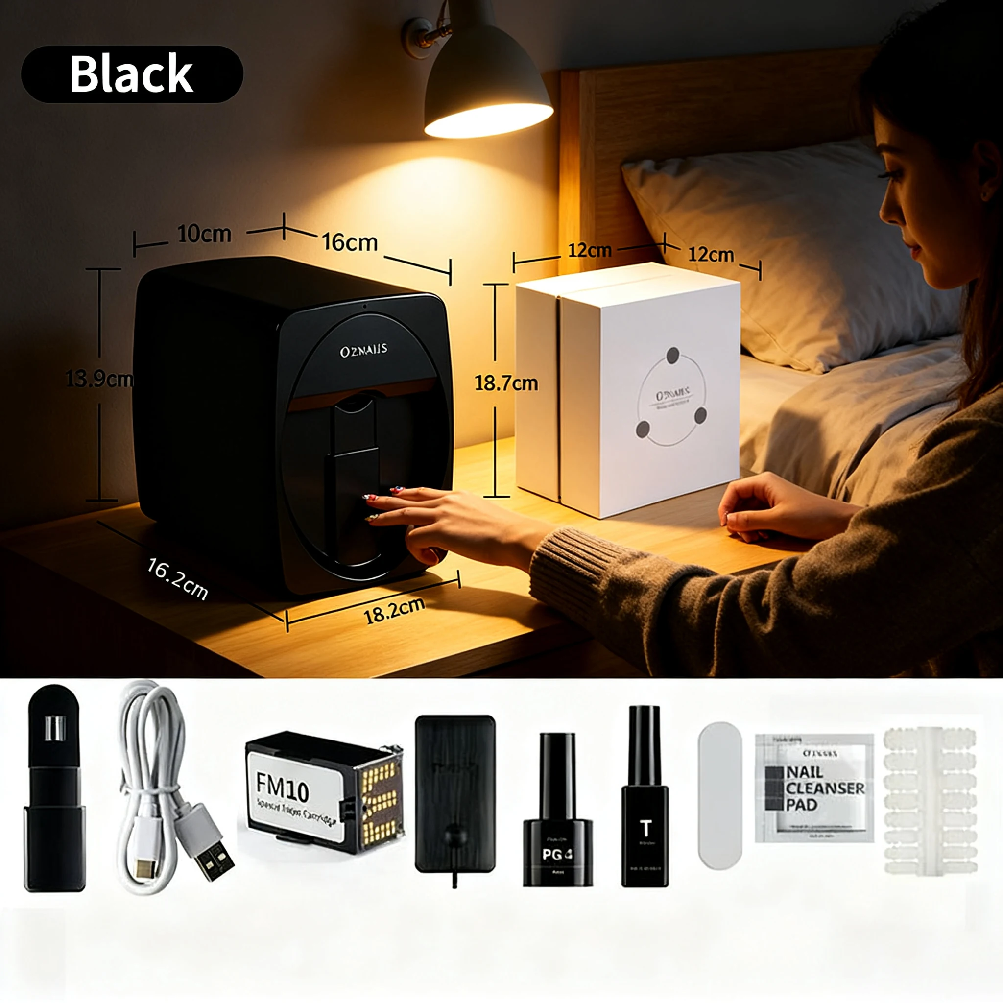 O2Nails Create Your Nail Studio: Smart 3D Printer with 2400DPI & App Design. Print Professional, Salon-Quality Nail Art at Home
O2Nails Create Your Nail Studio: Smart 3D Printer with 2400DPI & App Design. Print Professional, Salon-Quality Nail Art at Home