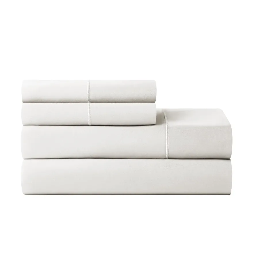 4-Piece 600 Thread Count White Egyptian Cotton Adult Bed Sheet Set King - Deep Pocket
4-Piece 600 Thread Count White Egyptian Cotton Adult Bed Sheet Set King - Deep Pocket