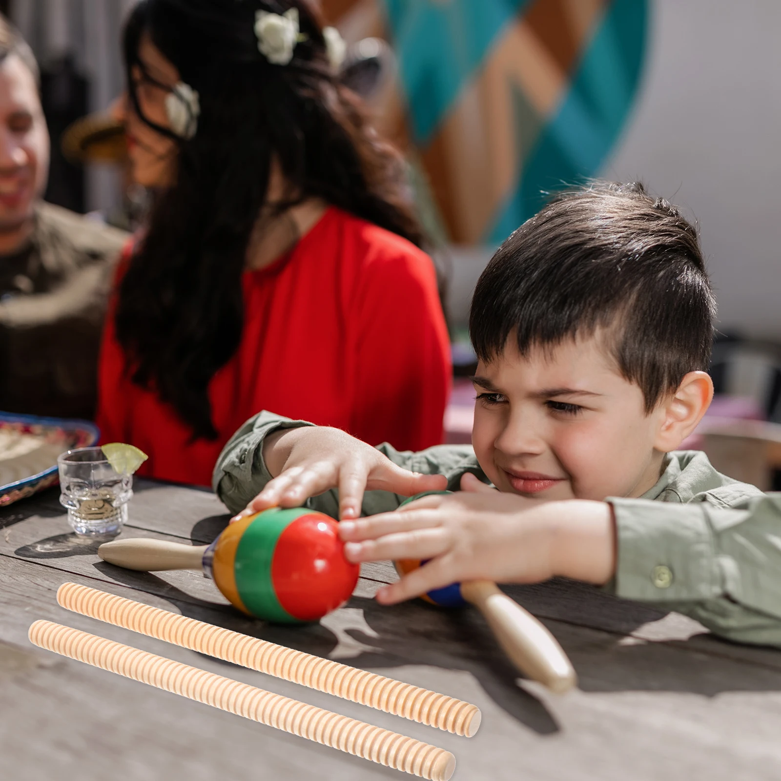 2Pcs Wooden Rhythm Sticks Natural Hardwood Claves Musical Percussion Instrument for Kids and Adults Classroom Education
2Pcs Wooden Rhythm Sticks Natural Hardwood Claves Musical Percussion Instrument for Kids and Adults Classroom Education