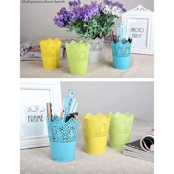 Artificial Flower Vase Desk Organizer Plant Pot Storage Make up Brush Holder Lace Hollow Out Tidy Decor Office Use Pen Pencil
Artificial Flower Vase Desk Organizer Plant Pot Storage Make up Brush Holder Lace Hollow Out Tidy Decor Office Use Pen Pencil