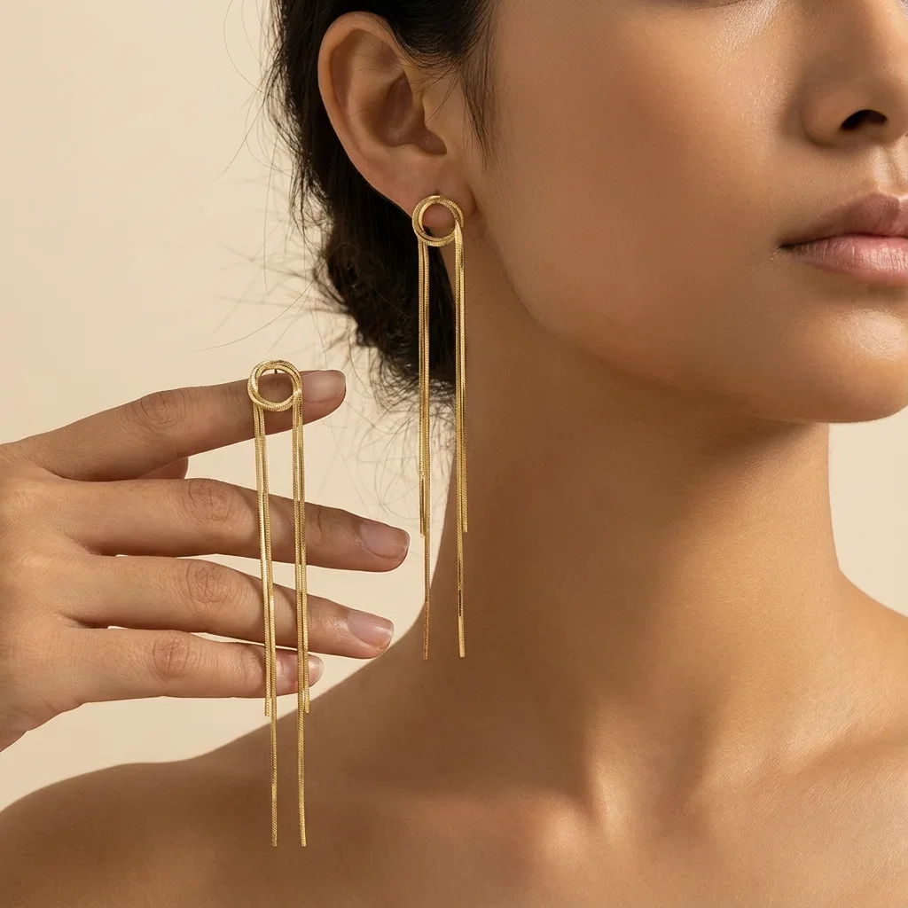 Gold Tassel Dangle Earrings for Women Stylish Lightweight Drop Jewelry
Gold Tassel Dangle Earrings for Women Stylish Lightweight Drop Jewelry