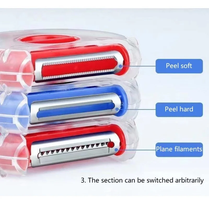 3 In 1 Stainless Steel Peeler Shredder Portable Manual Vegetable Fruit Cutter Multifunctional Scraper Kitchen Tool
3 In 1 Stainless Steel Peeler Shredder Portable Manual Vegetable Fruit Cutter Multifunctional Scraper Kitchen Tool
