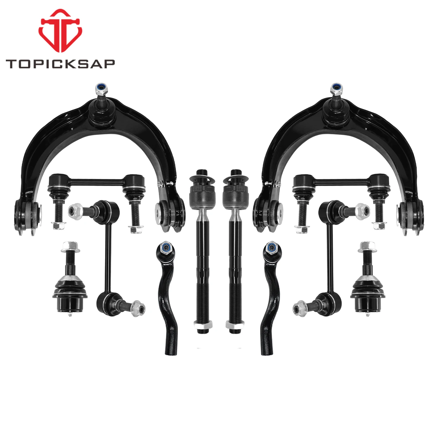 TOPICKSAP 12Pcs Front Upper Control Arm w/Ball Joint Sway Bar Tie Rod Link for Dodge Durango 2011-2015 Jeep Grand Cherokee
TOPICKSAP 12Pcs Front Upper Control Arm w/Ball Joint Sway Bar Tie Rod Link for Dodge Durango 2011-2015 Jeep Grand Cherokee