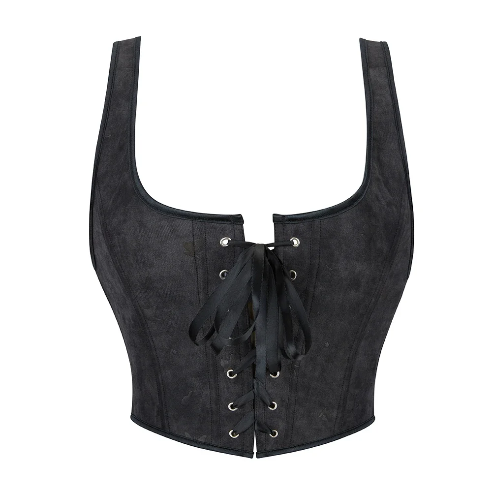 Women Bustier Crop Top Bandage Vest Vintage Bodice Corset Black Gothic Sexy Tank Top
Women Bustier Crop Top Bandage Vest Vintage Bodice Corset Black Gothic Sexy Tank Top