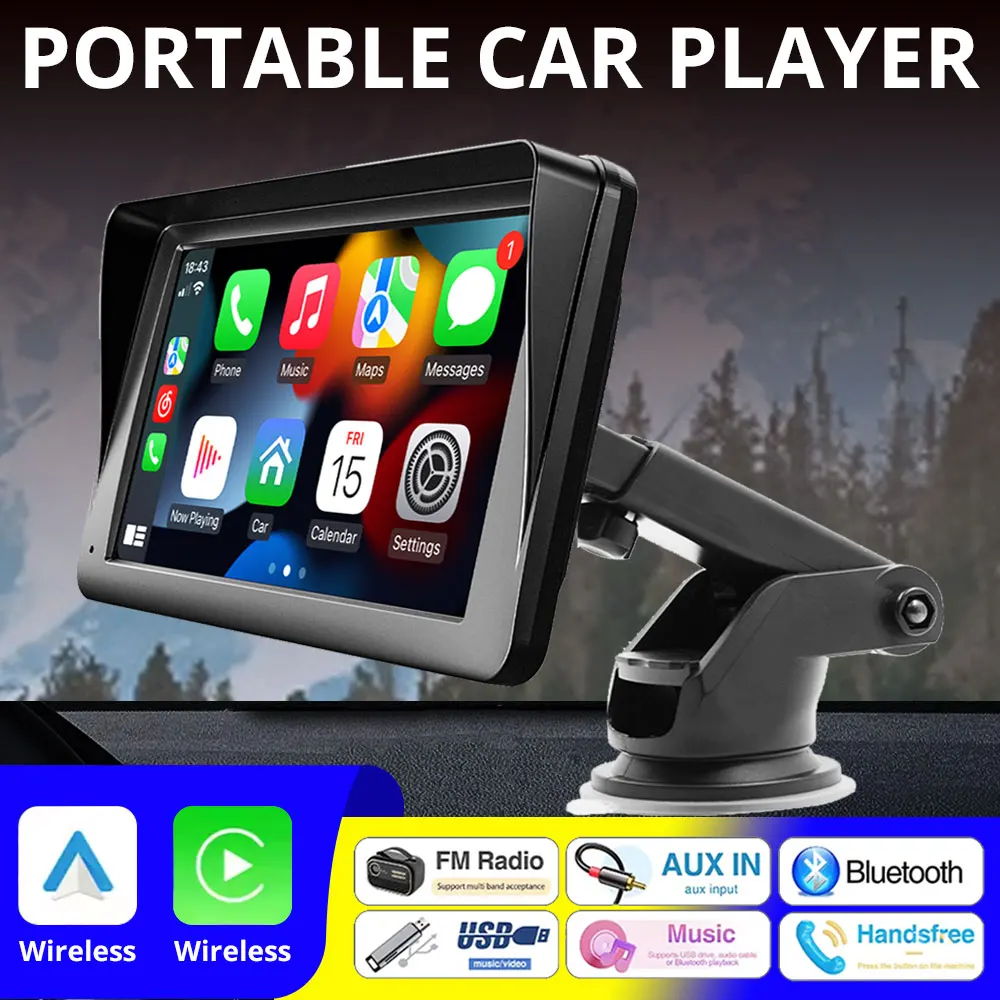 7'' Car Portable Radio Multimedia Video Player Universal Wireless Carplay Android Auto With Bluetooth AUX USB Muisc Stereo
7'' Car Portable Radio Multimedia Video Player Universal Wireless Carplay Android Auto With Bluetooth AUX USB Muisc Stereo