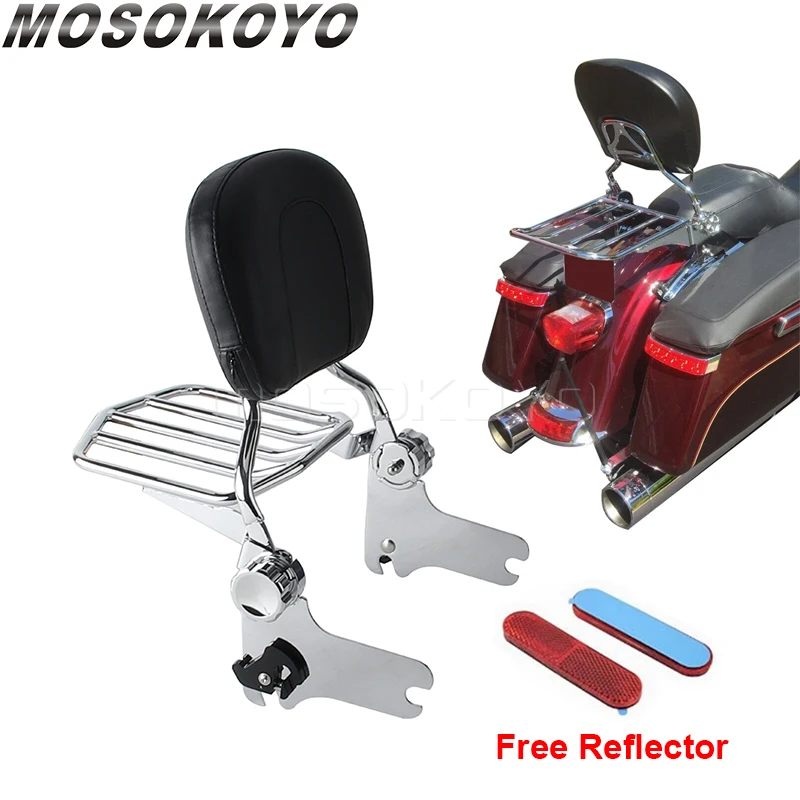 For Harley Touring Street Glide Road King Electra Glide FLHT FLTR FLHRC Motorycle Detachable Sissy Bar Backrest w/ Luggage Rack
For Harley Touring Street Glide Road King Electra Glide FLHT FLTR FLHRC Motorycle Detachable Sissy Bar Backrest w/ Luggage Rack