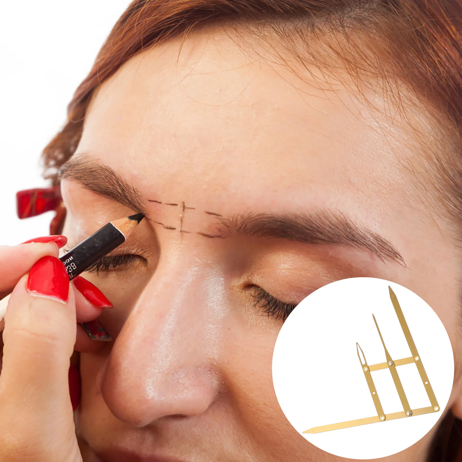 Premium Metal Eyebrow Ruler Measuring Tool Makeup Positioning Scale Stylist Professional Beginners Portable Lightweight
Premium Metal Eyebrow Ruler Measuring Tool Makeup Positioning Scale Stylist Professional Beginners Portable Lightweight