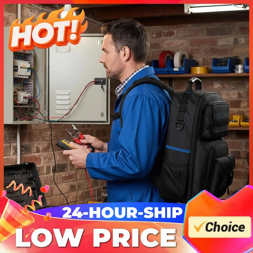 Прочный рюкзак электрика большой вместимости, профессиональная рабочая сумка через плечо, водонепроницаемая, для строителей и сантехников
Прочный рюкзак электрика большой вместимости, профессиональная рабочая сумка через плечо, водонепроницаемая, для строителей и сантехников