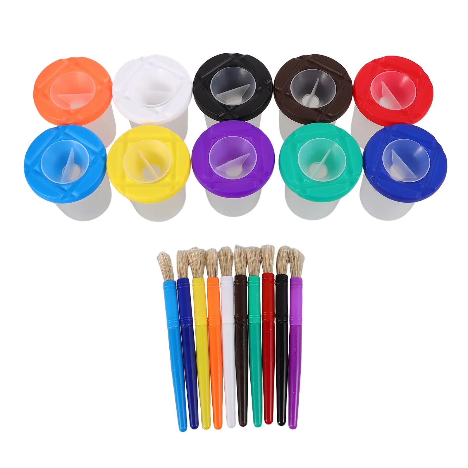 1Set Spill-Proof Kids Paint Brush Washing Cup Plastic Anti-Tip Paint Mixing Cup for Children Art Supplies Painting Tool Set
1Set Spill-Proof Kids Paint Brush Washing Cup Plastic Anti-Tip Paint Mixing Cup for Children Art Supplies Painting Tool Set