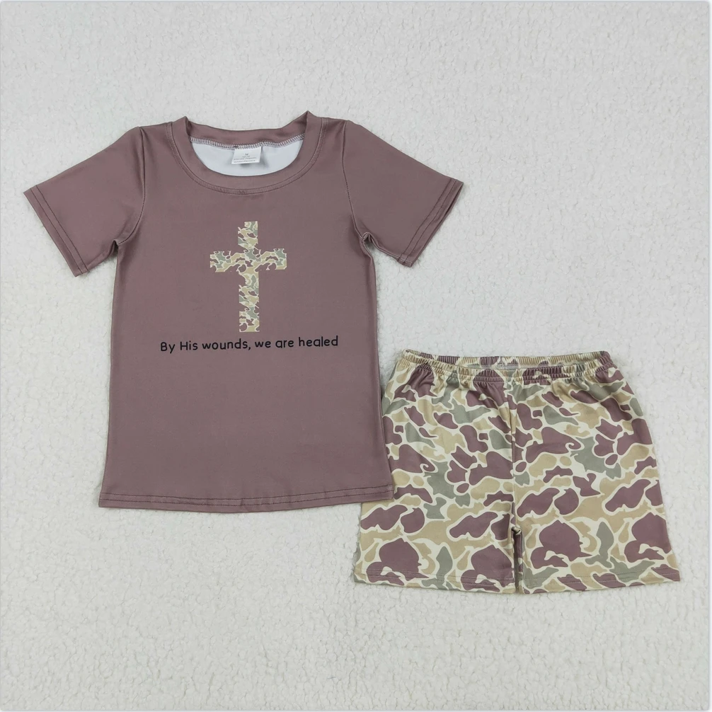Toddler Boys short sleeve camo cross design kid clothes boy clothing sets baby boy clothes Easter clothing Children's clothing
Toddler Boys short sleeve camo cross design kid clothes boy clothing sets baby boy clothes Easter clothing Children's clothing