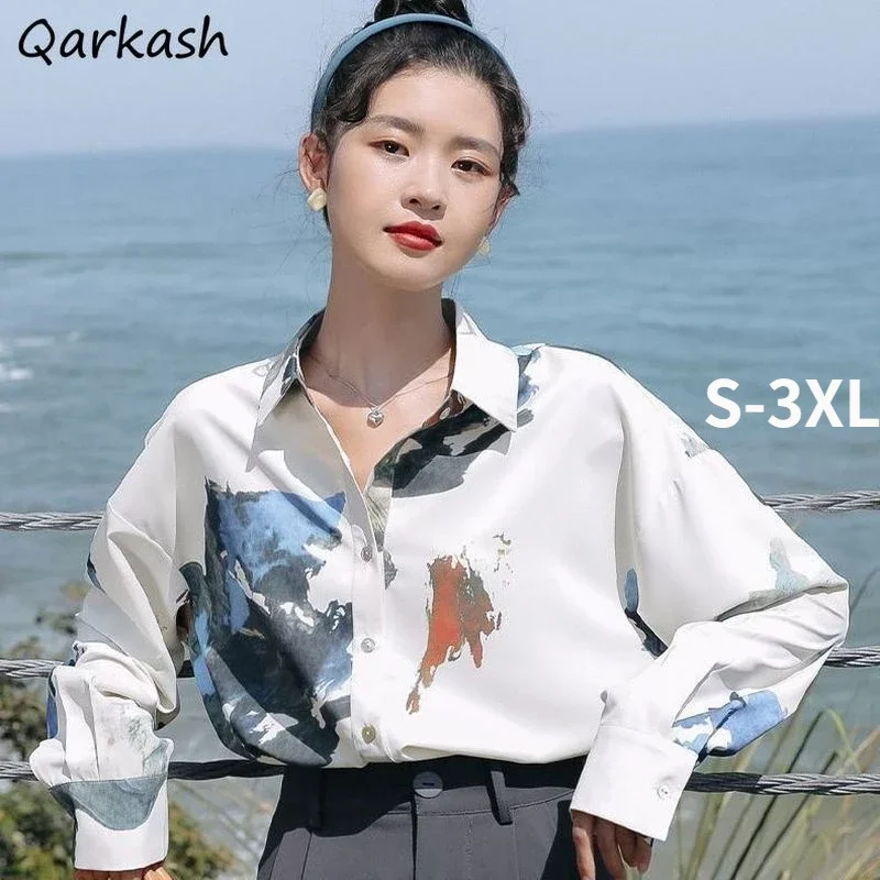 Shirts Women Print Loose Design Vintage Harajuku Korean Style Ladies Tops Leisure Trendy Clothing Colleges All-match Simple New
Shirts Women Print Loose Design Vintage Harajuku Korean Style Ladies Tops Leisure Trendy Clothing Colleges All-match Simple New