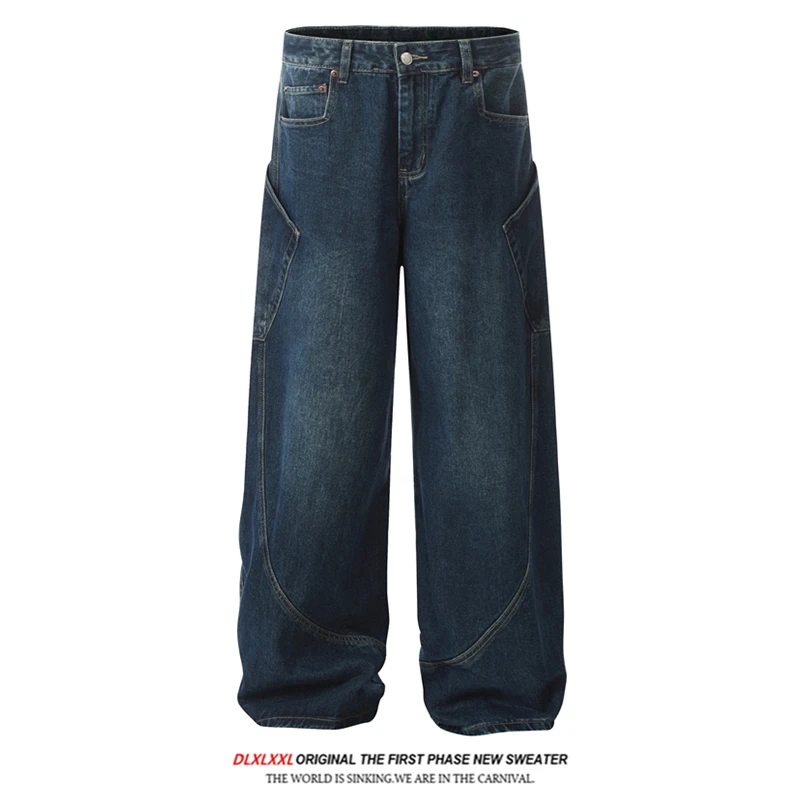 American Retro Street Sle Wide Leg Jeans GXFortune Knife Long Pants Loose Fit High Waist Denim Trousers for Men
American Retro Street Sle Wide Leg Jeans GXFortune Knife Long Pants Loose Fit High Waist Denim Trousers for Men