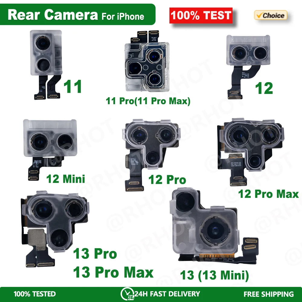 Rear Main Camera Module For iPhone 11 11 pro 11 pro Max 12 12 Mini 12 pro 12 pro Max 13 13 pro 13 Pro Max Replacement Parts
Rear Main Camera Module For iPhone 11 11 pro 11 pro Max 12 12 Mini 12 pro 12 pro Max 13 13 pro 13 Pro Max Replacement Parts