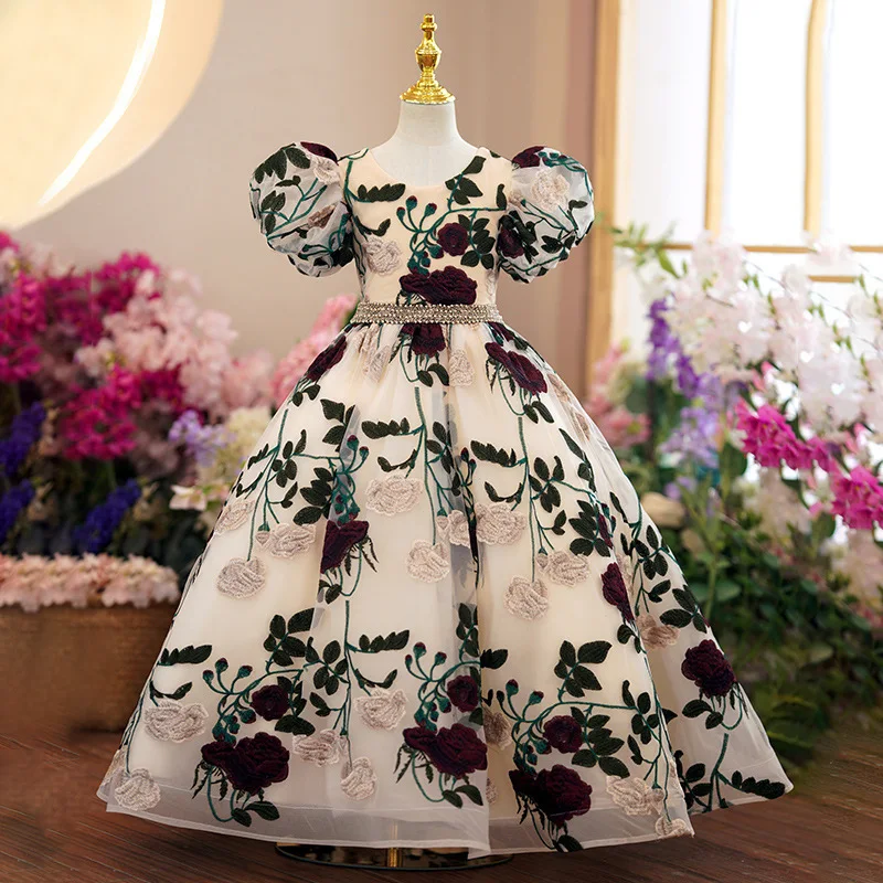 Children's Wear Rose embroidery Evening Dresses for Girls Kids Birthday Party Luxury Ball Gown Wedding Prom Flower Long dress
Children's Wear Rose embroidery Evening Dresses for Girls Kids Birthday Party Luxury Ball Gown Wedding Prom Flower Long dress