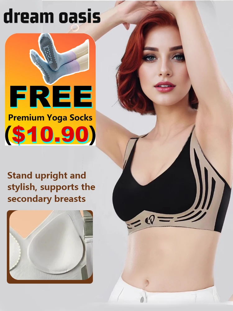 Sports color-blocking seamless underwear with fixed cups, wire-free thin yoga bra with a beautiful back design
Sports color-blocking seamless underwear with fixed cups, wire-free thin yoga bra with a beautiful back design