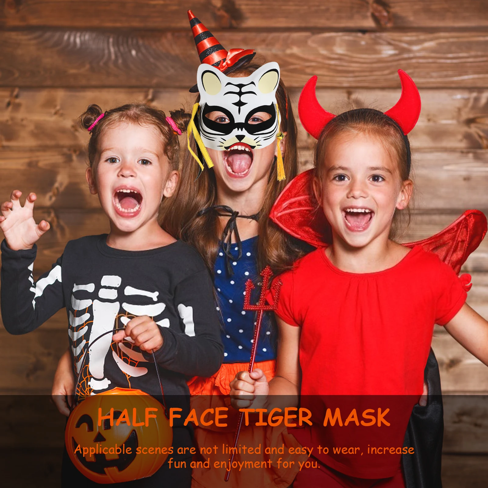 Party Performance Tiger Mask Halloween Costumes Adults Carnival Face Half Lovers Cosplay Masquerade
Party Performance Tiger Mask Halloween Costumes Adults Carnival Face Half Lovers Cosplay Masquerade