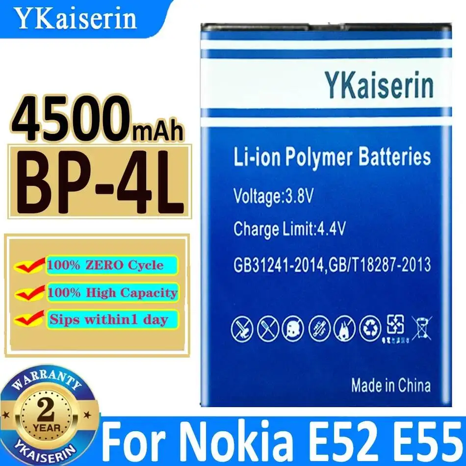 For Nokia E52 E55 E63 E71 E72 E73 N810 N97 E90 E95 6790 6760 6650 Mobile Phone Battery Stable BP-4L 4500Mah
For Nokia E52 E55 E63 E71 E72 E73 N810 N97 E90 E95 6790 6760 6650 Mobile Phone Battery Stable BP-4L 4500Mah