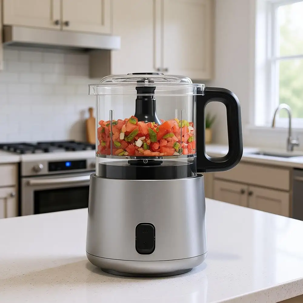 Stainless Steel Dual-Speed Electric Veggie Chopper, 3.5 Cups, Silver
Stainless Steel Dual-Speed Electric Veggie Chopper, 3.5 Cups, Silver