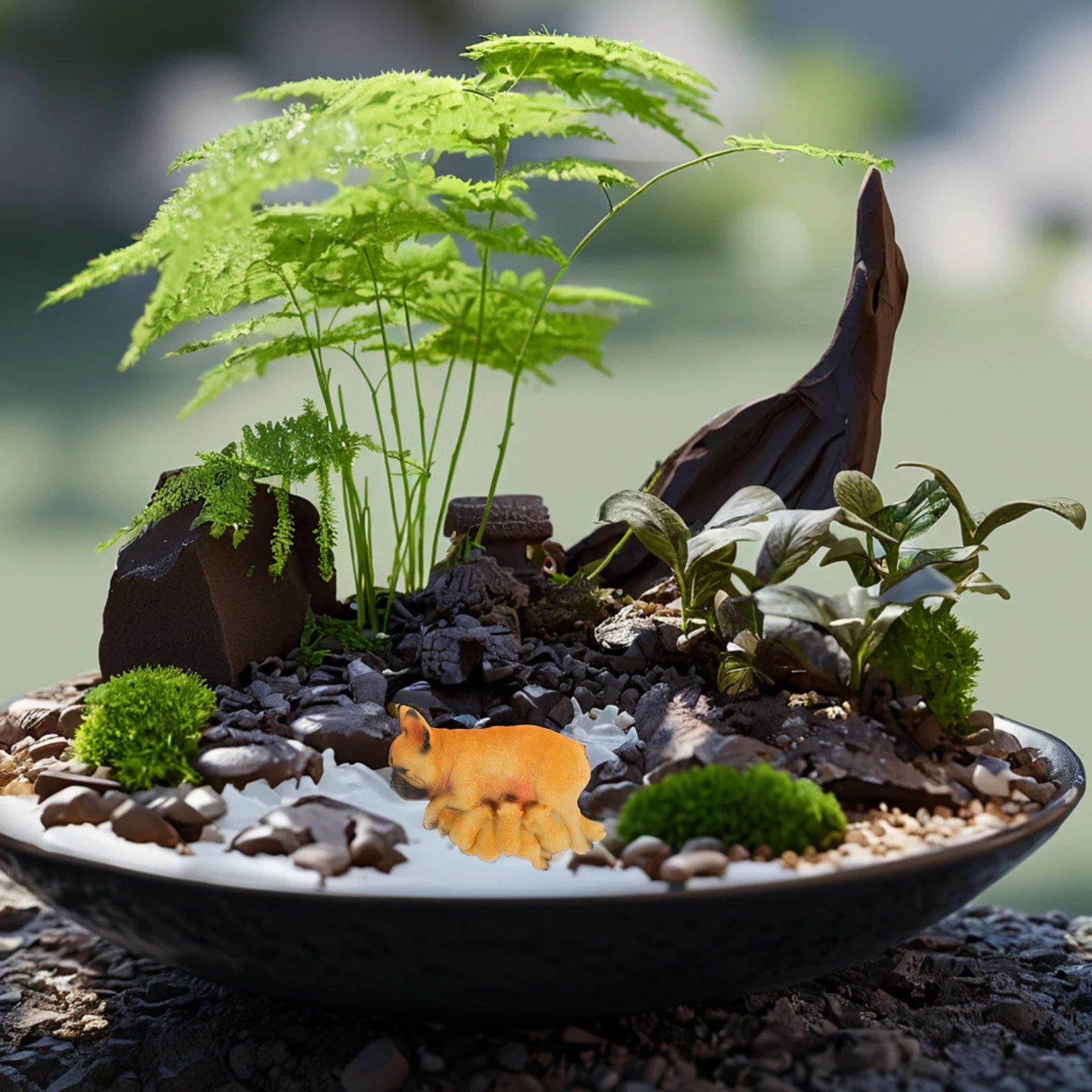 KITANDOVE Mini Bulldog Statue Lifelike Dog Figurine Resin Home Decor Ornament Khaki Animal Collection Model House Garden Gift
KITANDOVE Mini Bulldog Statue Lifelike Dog Figurine Resin Home Decor Ornament Khaki Animal Collection Model House Garden Gift