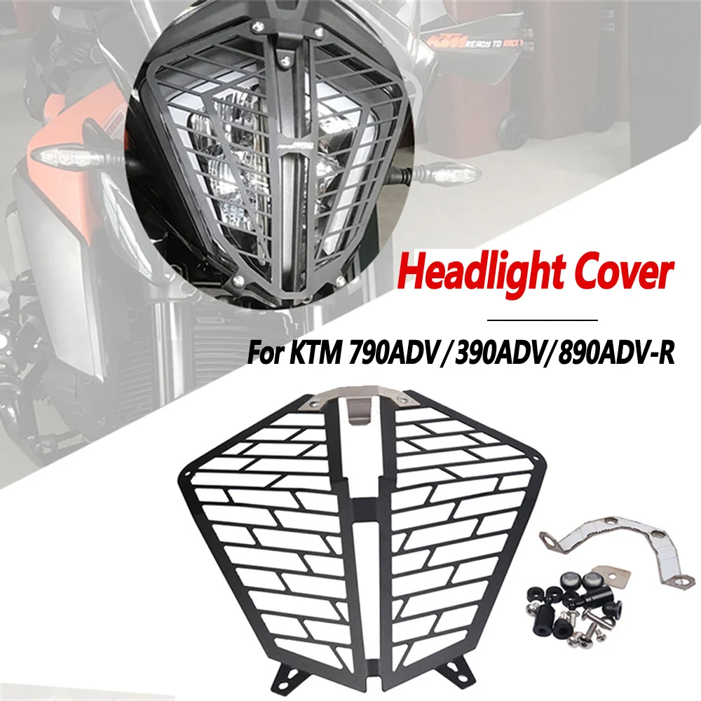 For KTM 790ADV 390ADV 890ADV R headlight cover modification front headlight mesh aluminum alloy protective cover large lampshade
For KTM 790ADV 390ADV 890ADV R headlight cover modification front headlight mesh aluminum alloy protective cover large lampshade