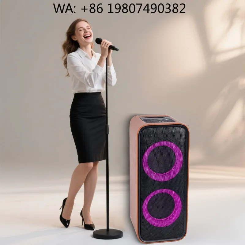 Dual 8 Inch Wooden Box Wireless Speaker RMS 130W Eco Leather Shell Custom Color Private Mold Home Party Stereo Audio
Dual 8 Inch Wooden Box Wireless Speaker RMS 130W Eco Leather Shell Custom Color Private Mold Home Party Stereo Audio