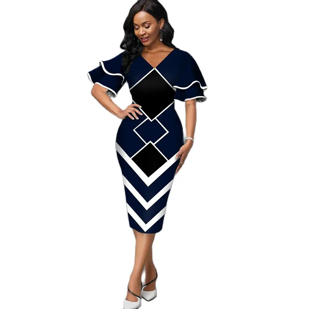 Elegant Fashion Dresses Office Lady Plaid Print Slim Pencil Dress 2023 Summer Short Sleeve V-neck Midi Dresses Vestido Feminino
Elegant Fashion Dresses Office Lady Plaid Print Slim Pencil Dress 2023 Summer Short Sleeve V-neck Midi Dresses Vestido Feminino