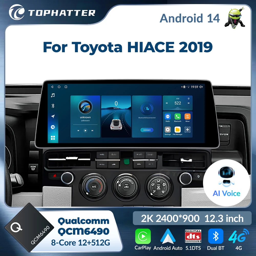 Tophatter 12.3 inch For Toyota Hiace 2019 Android Car Radio Video Multimedia Player Stereo WIFI Navi wireless Carplay Auto DSP
Tophatter 12.3 inch For Toyota Hiace 2019 Android Car Radio Video Multimedia Player Stereo WIFI Navi wireless Carplay Auto DSP