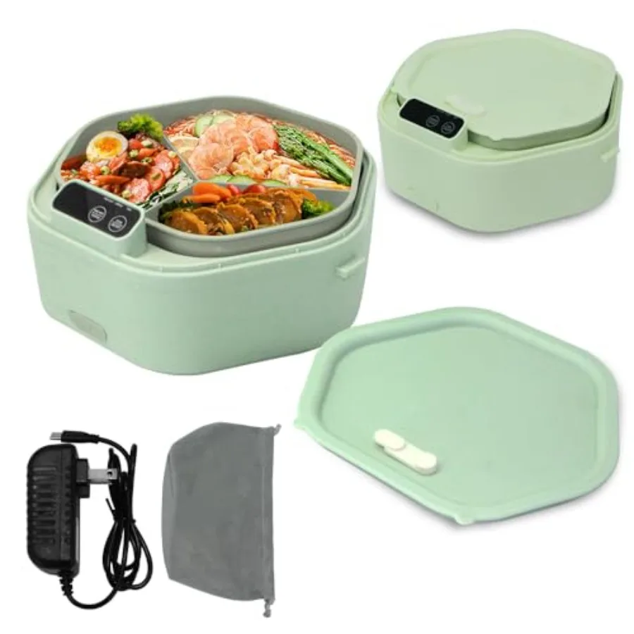 Cordless Electric lunch box Battery Powered Heated Lunch Box Food Heate 1L Adjustable heating time Comes three compartments Use
Cordless Electric lunch box Battery Powered Heated Lunch Box Food Heate 1L Adjustable heating time Comes three compartments Use