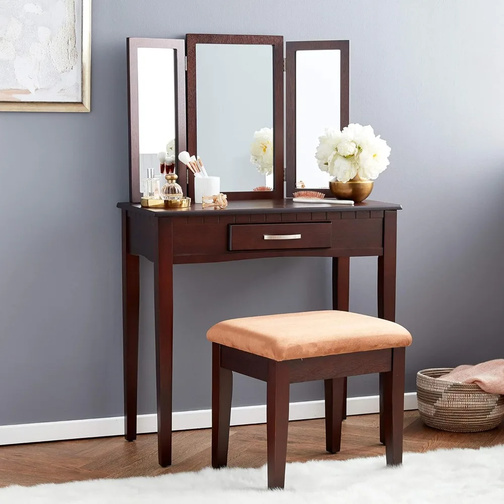 Dressers Furniture Wood 3 Pc Vanity Set, Mirrors for Bedroom, Black, Vanity Desk, Dressers
Dressers Furniture Wood 3 Pc Vanity Set, Mirrors for Bedroom, Black, Vanity Desk, Dressers