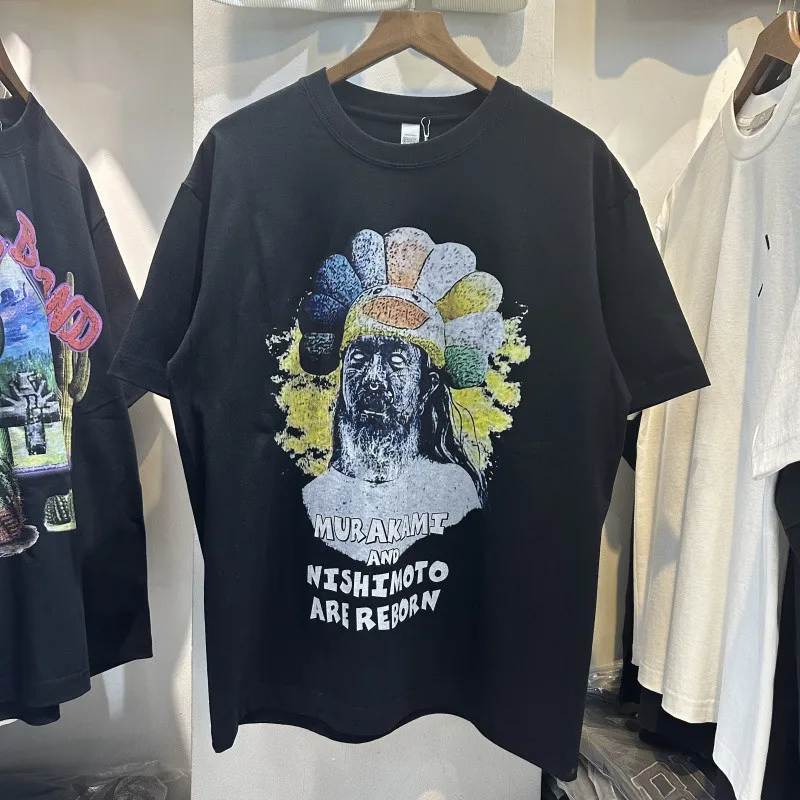 Summer American Trendy Brand Retro Colorful Male Portrait Printed Men's Loose Oversized Short Sleeved T-shirt
Summer American Trendy Brand Retro Colorful Male Portrait Printed Men's Loose Oversized Short Sleeved T-shirt