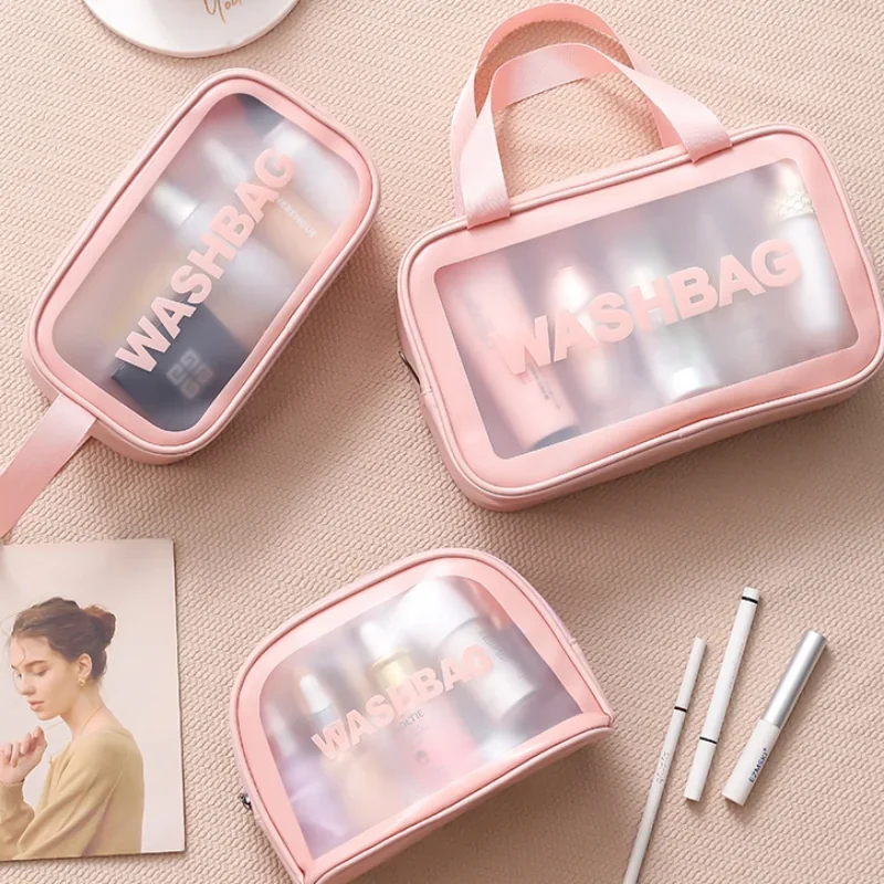 PU Transparent Makeup Wash Bag Large Capacity Frosted Portable Storage Cosmetic Organizer Bag Travel
PU Transparent Makeup Wash Bag Large Capacity Frosted Portable Storage Cosmetic Organizer Bag Travel