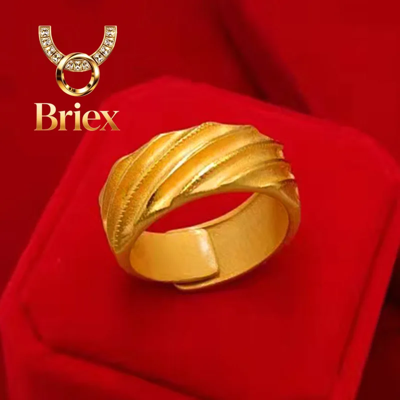 Briex Jewelry Luxury 24K 9999 Pure Gold real gold Men's Ring Threaded Wide Face Ring Adjustable Size
Briex Jewelry Luxury 24K 9999 Pure Gold real gold Men's Ring Threaded Wide Face Ring Adjustable Size