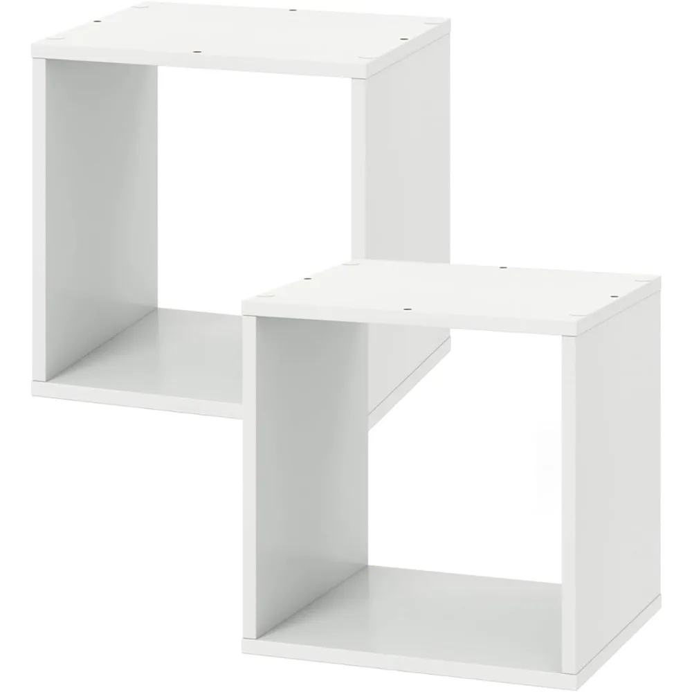 2 Stackable Cubes Bookcase, Wooden Cubby Storage Organizer with Anti-Tipping Device, Small Book Shelf for Small Space, Combinati
2 Stackable Cubes Bookcase, Wooden Cubby Storage Organizer with Anti-Tipping Device, Small Book Shelf for Small Space, Combinati