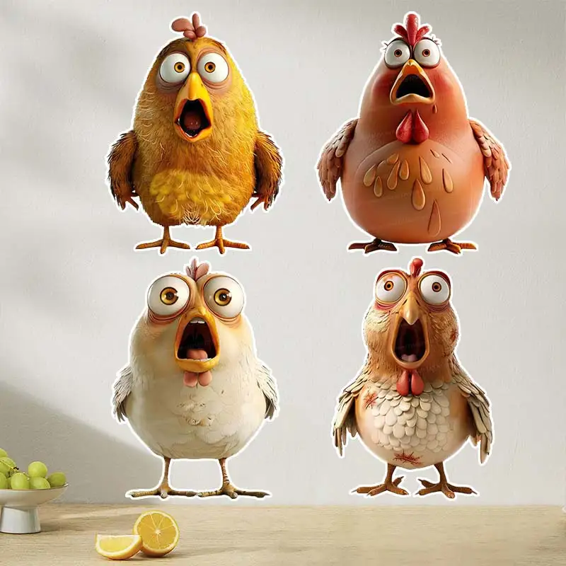 Funny Surprised Chickens Wall Sticker Decor Living Room Cabinet Refrigerator Home Decoration Vinyl Decals Stickers M1094
Funny Surprised Chickens Wall Sticker Decor Living Room Cabinet Refrigerator Home Decoration Vinyl Decals Stickers M1094