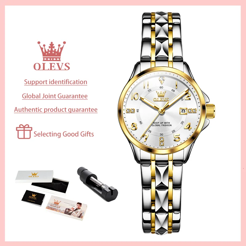 OLEVS Brand Women's Watches Luxury Business Stainless Steel Waterproof Quartz Watch Calendar Elegant Diamond Female Wristwatch
OLEVS Brand Women's Watches Luxury Business Stainless Steel Waterproof Quartz Watch Calendar Elegant Diamond Female Wristwatch