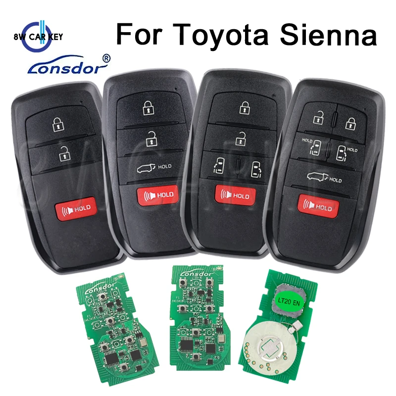 Lonsdor Control Remote Car Key For Toyota Sienna Venza Tacoma Tundra 2021-2024 BZ4X 8AChip Support Generate K518 K518ISE KH100+
Lonsdor Control Remote Car Key For Toyota Sienna Venza Tacoma Tundra 2021-2024 BZ4X 8AChip Support Generate K518 K518ISE KH100+