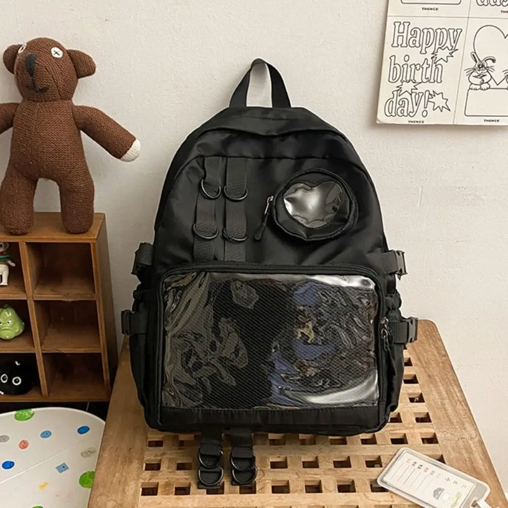Fashion Multi Pocket Students Backpack Mesh Large Capacity Transparent Backpack Shoulders Bag Canvas School Bag Textbook
Fashion Multi Pocket Students Backpack Mesh Large Capacity Transparent Backpack Shoulders Bag Canvas School Bag Textbook