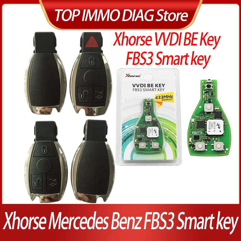 Xhorse VVDI BE KEY FBS3 XSBZ01 Smart key Keyless 433Mhz 315Mhz W204 W207 W212 W164 W166 W221 VVDI MB Tool VVDI BGA Key tool plus
Xhorse VVDI BE KEY FBS3 XSBZ01 Smart key Keyless 433Mhz 315Mhz W204 W207 W212 W164 W166 W221 VVDI MB Tool VVDI BGA Key tool plus