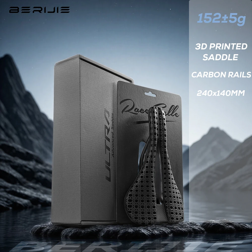 BERIJIE 3D Printed Bicycle Saddle,Middle Hollow Full-Carbon Shell Cycling Seat 240mm×140mm,Ultralight MTB/Gravel Bike Cushion
BERIJIE 3D Printed Bicycle Saddle,Middle Hollow Full-Carbon Shell Cycling Seat 240mm×140mm,Ultralight MTB/Gravel Bike Cushion