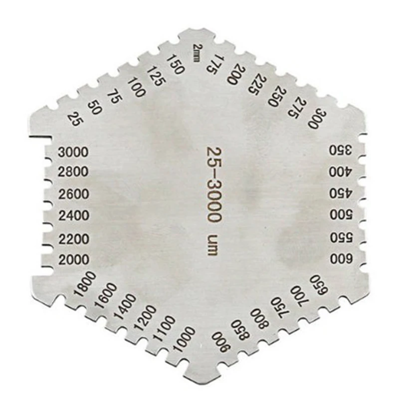 N87R High Precision Stainless Steel Hexagon Wet Film Comb Instrument Stainless Steel Wet Diaphragm Thickness Gauge
N87R High Precision Stainless Steel Hexagon Wet Film Comb Instrument Stainless Steel Wet Diaphragm Thickness Gauge