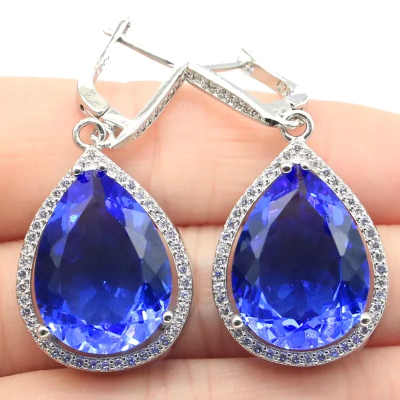 43x19mm European Design Big Drop Gemstone Rich Blue Violet Tanzanite CZ Women Dating Silver Earrings Pendant
43x19mm European Design Big Drop Gemstone Rich Blue Violet Tanzanite CZ Women Dating Silver Earrings Pendant
