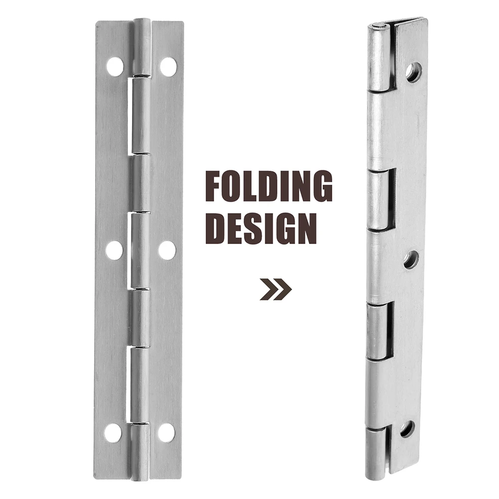 Stainless Steel Hinge 6 Inch Silver Long Piano Heavy Duty Flush Continuous Hinges for Cabinet Doors Wood Box Table
Stainless Steel Hinge 6 Inch Silver Long Piano Heavy Duty Flush Continuous Hinges for Cabinet Doors Wood Box Table