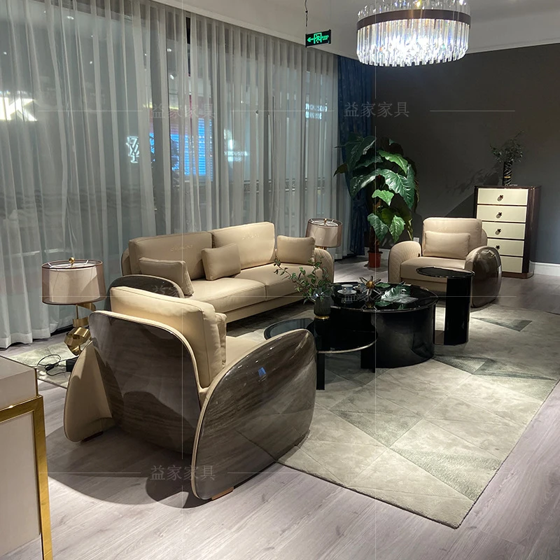 Italian Genuine Leather Solid Wood Designer Sofa High-End Villas, Clubs, And Hotels, Made From Top-Grade Cowhide
Italian Genuine Leather Solid Wood Designer Sofa High-End Villas, Clubs, And Hotels, Made From Top-Grade Cowhide